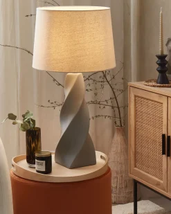 Lampa stołowa BELAYA Ceramika Szary