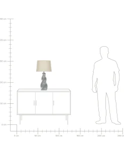 Lampa stołowa BELAYA Ceramika Szary