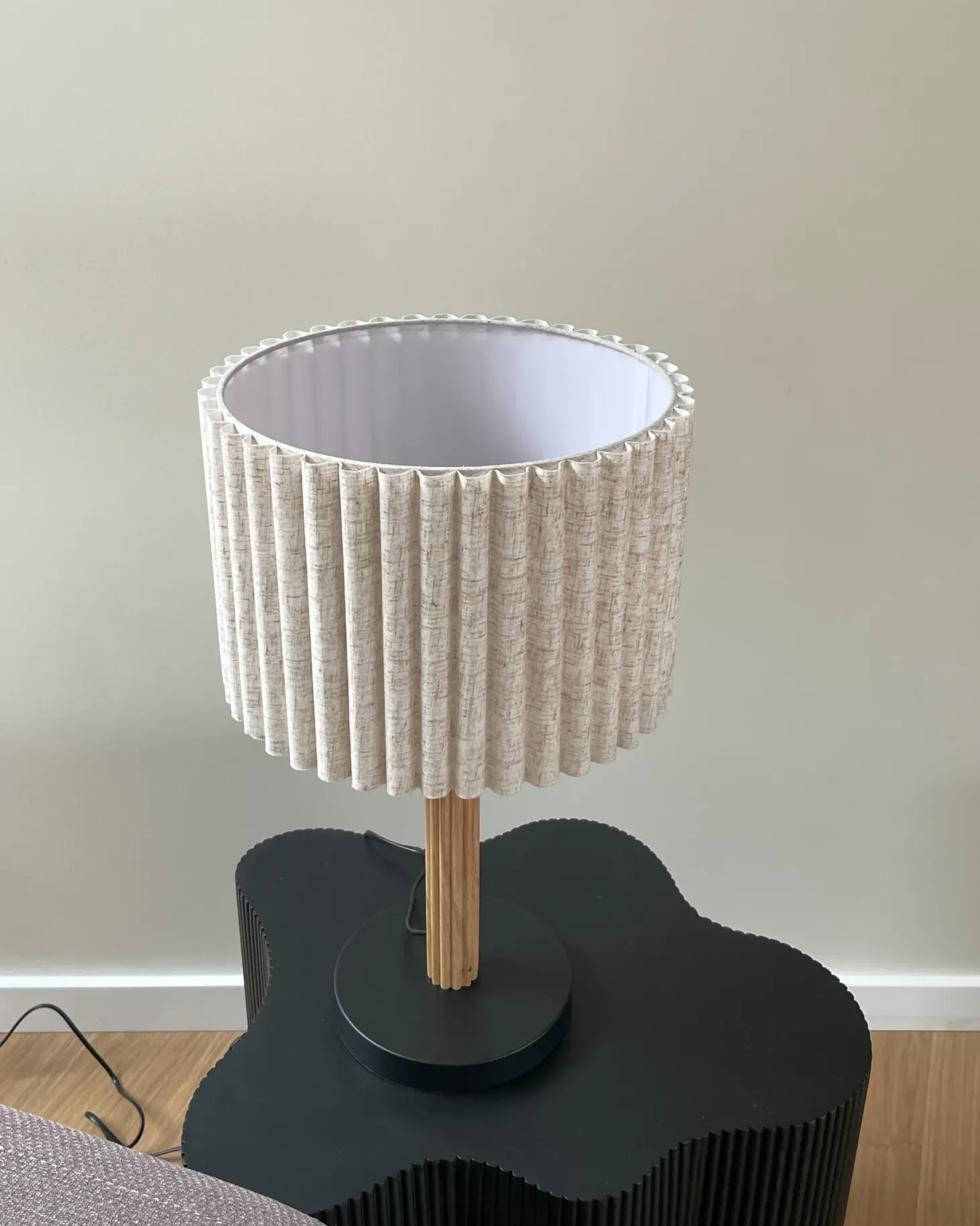 Lampa stołowa BELESSA Len Jasnobeżowy
