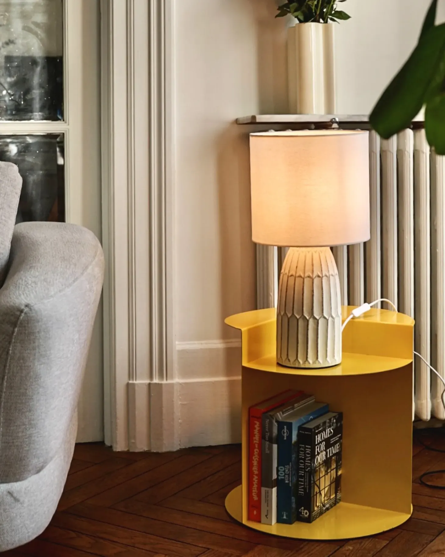 Lampa stołowa BELIHUL Ceramika Złamana biel