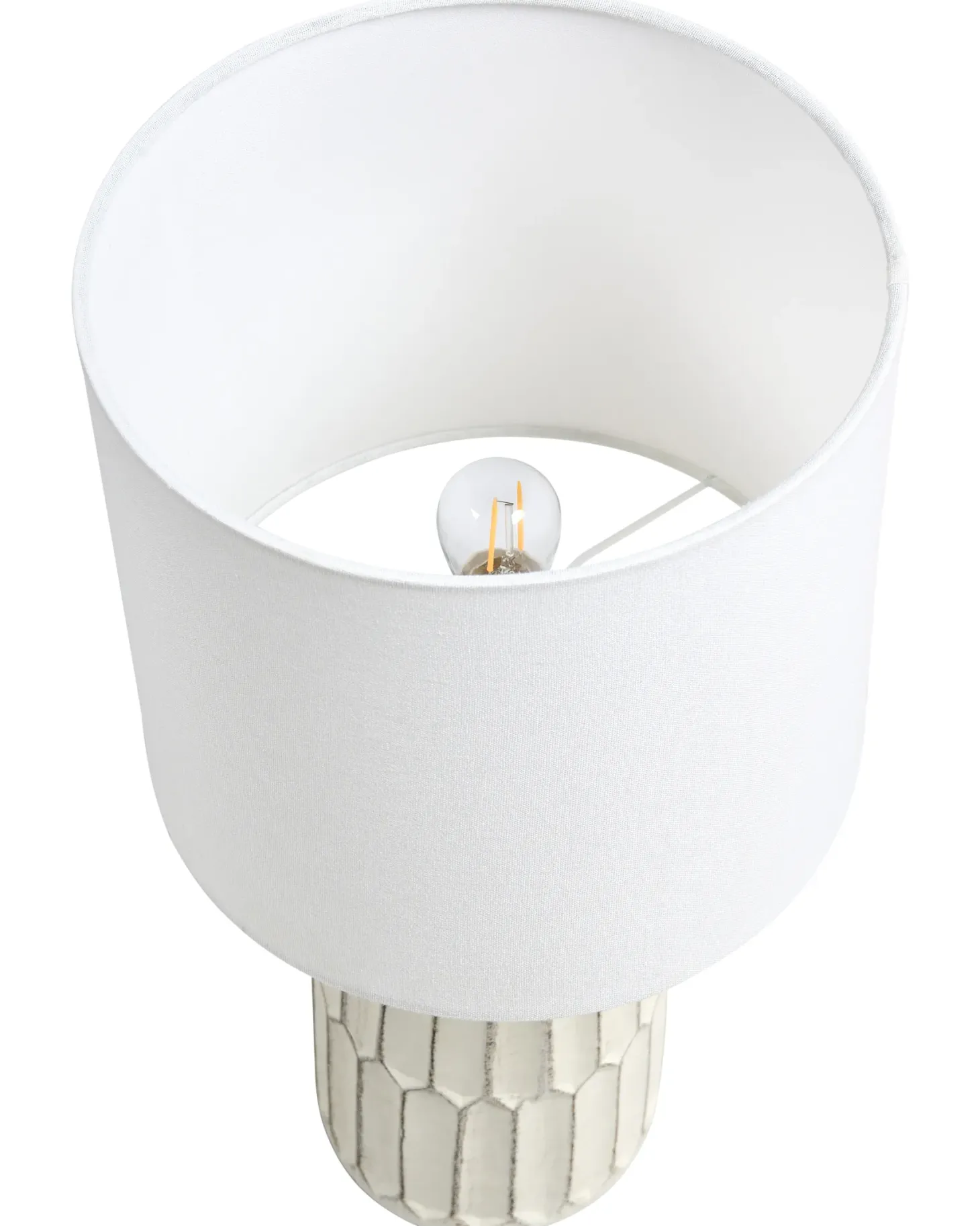 Lampa stołowa BELIHUL Ceramika Złamana biel