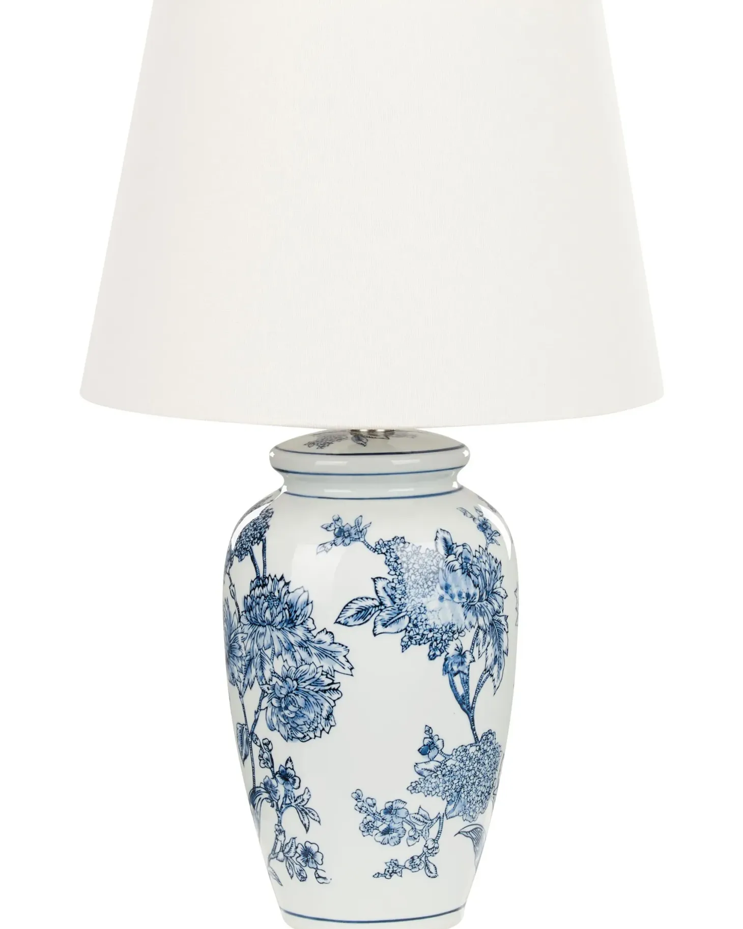 Lampa stołowa BELUSO Porcelana Biały/ niebieski
