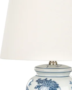 Lampa stołowa BELUSO Porcelana Biały/ niebieski
