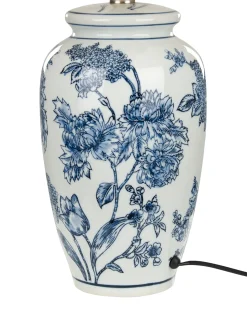 Lampa stołowa BELUSO Porcelana Biały/ niebieski