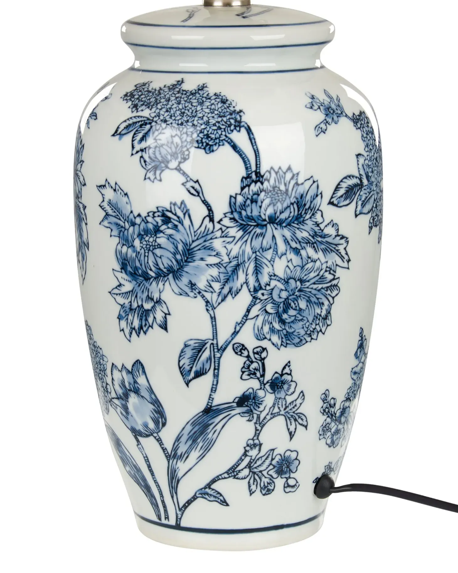 Lampa stołowa BELUSO Porcelana Biały/ niebieski