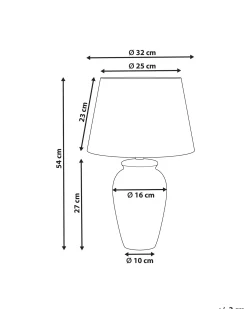 Lampa stołowa BELUSO Porcelana Biały/ niebieski
