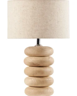 Lampa stołowa BETWA Drewno mango Jasnobrązowy