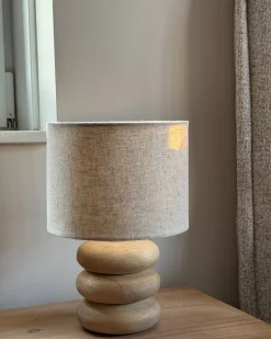 Lampa stołowa BETWA Drewno mango Jasnobrązowy