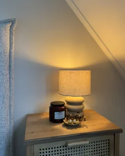 Lampa stołowa BETWA Drewno mango Jasnobrązowy