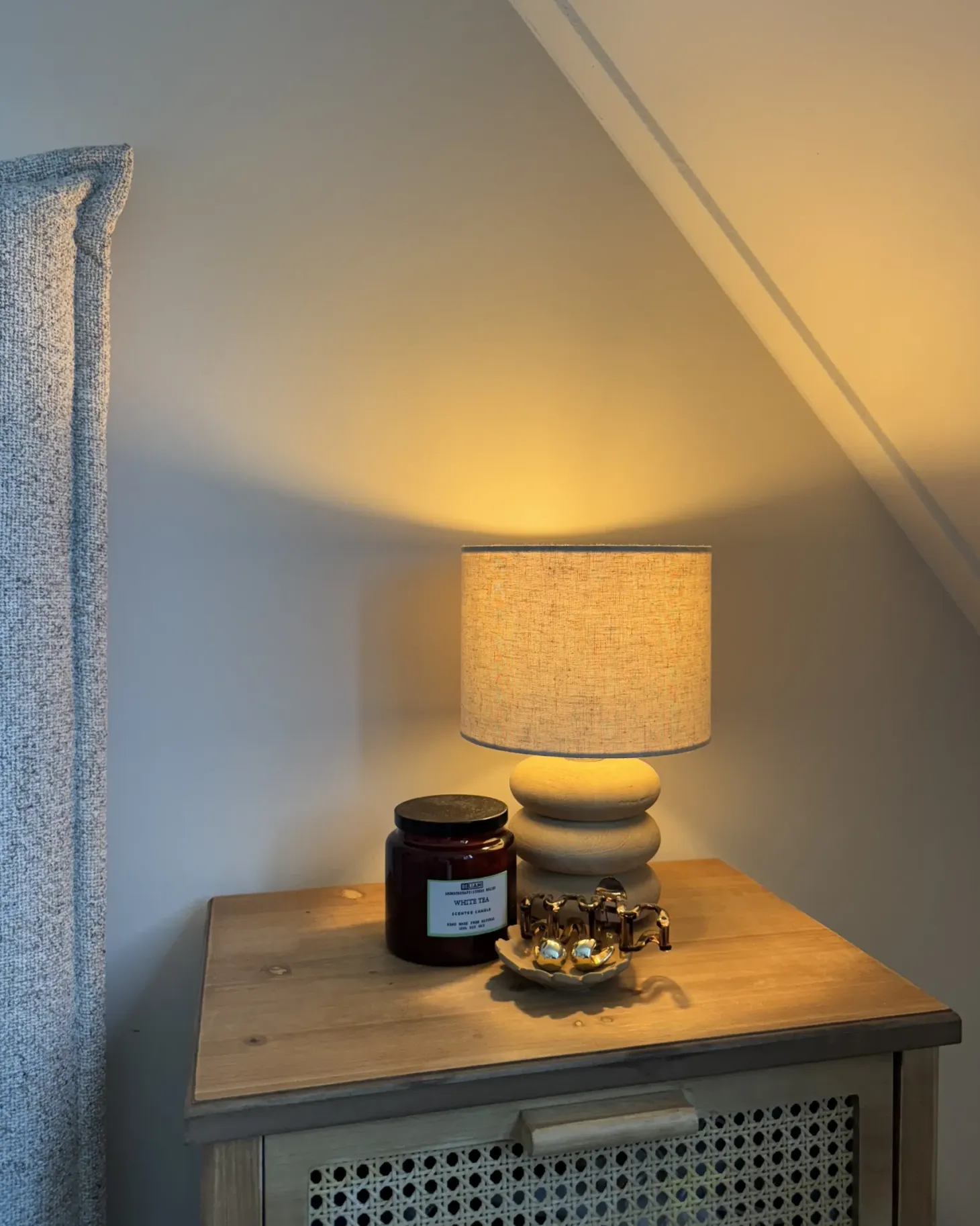 Lampa stołowa BETWA Drewno mango Jasnobrązowy