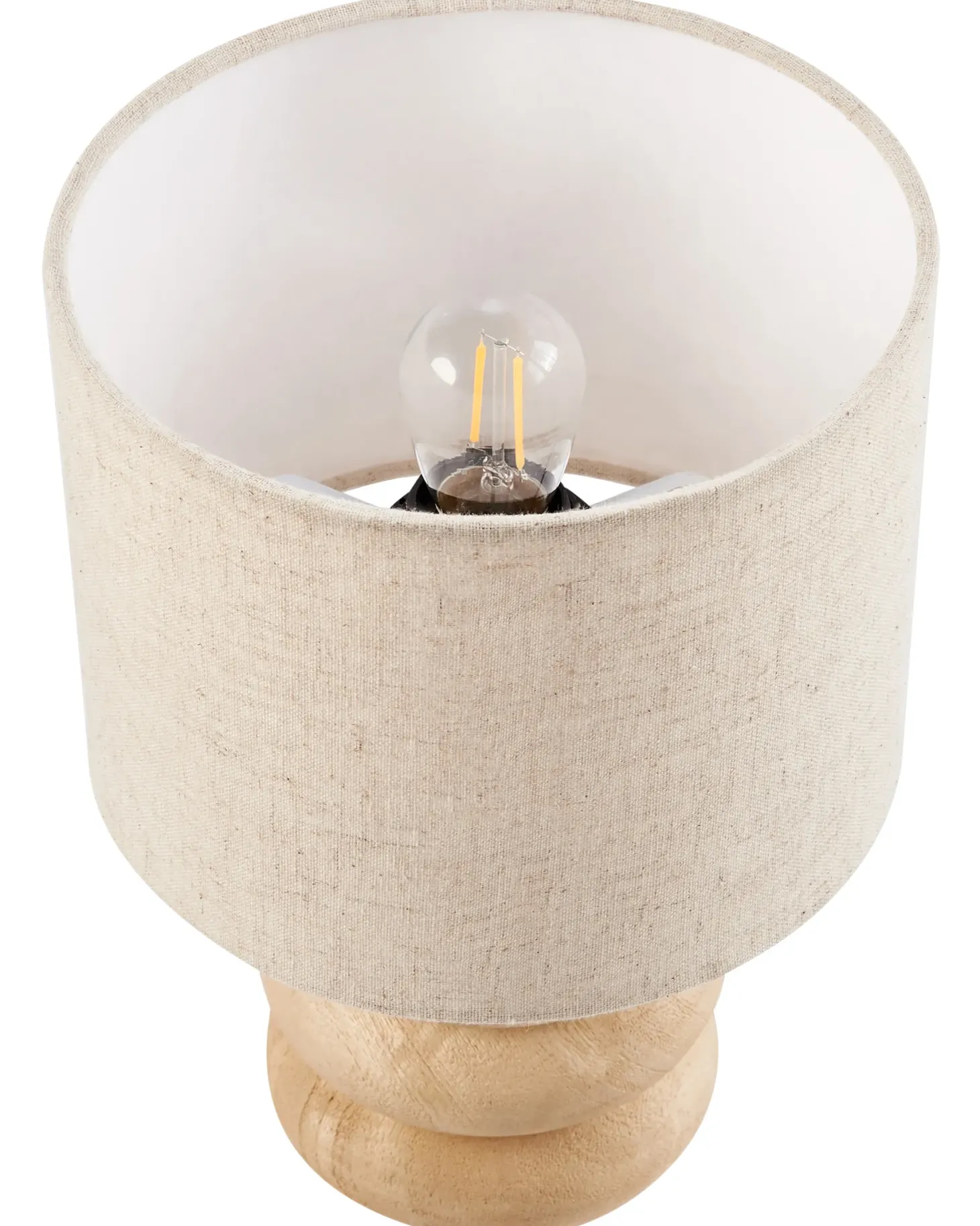 Lampa stołowa BETWA Drewno mango Jasnobrązowy