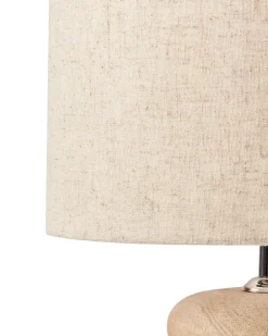 Lampa stołowa BETWA Drewno mango Jasnobrązowy
