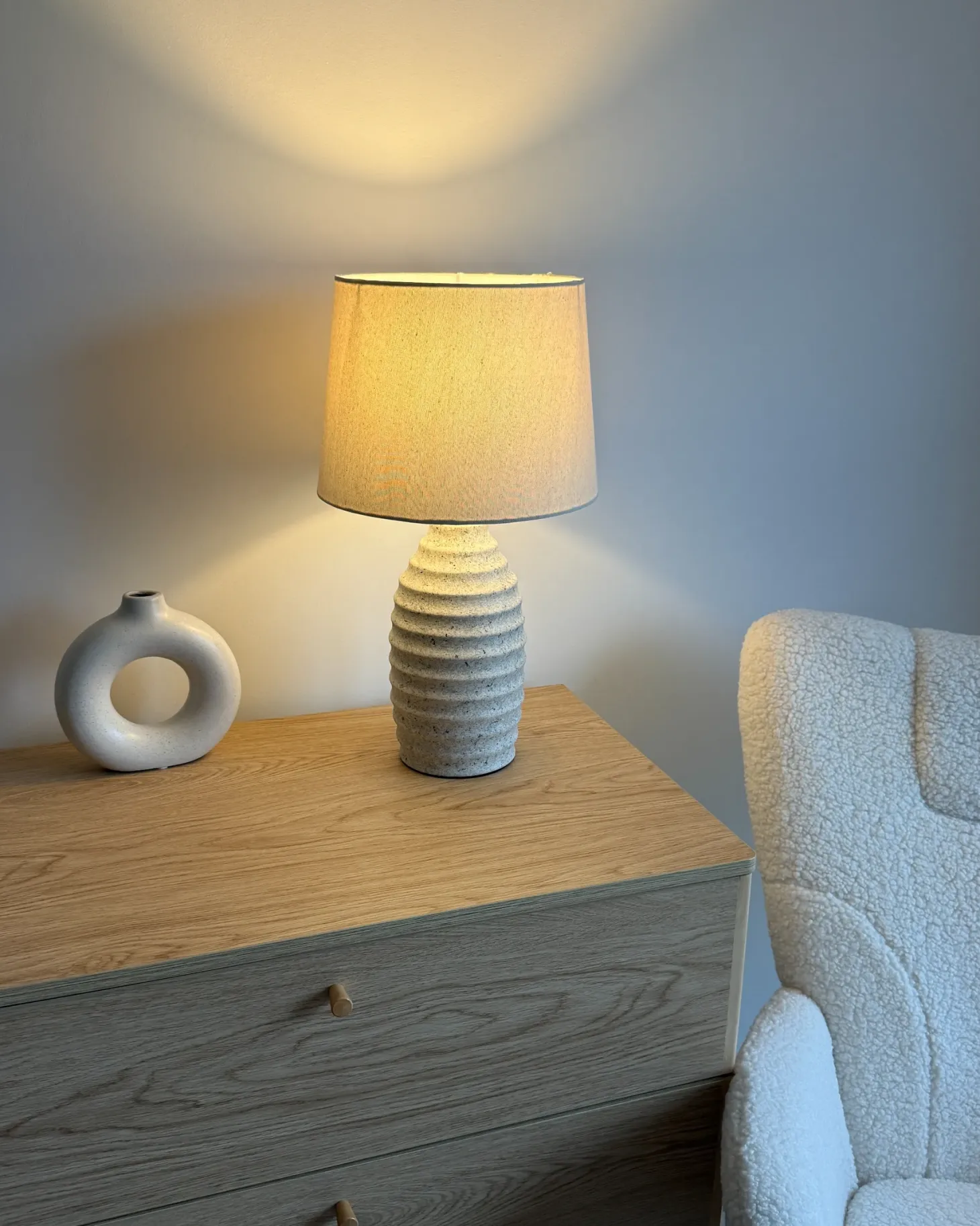 Lampa stołowa BILLY Ceramika Złamana biel
