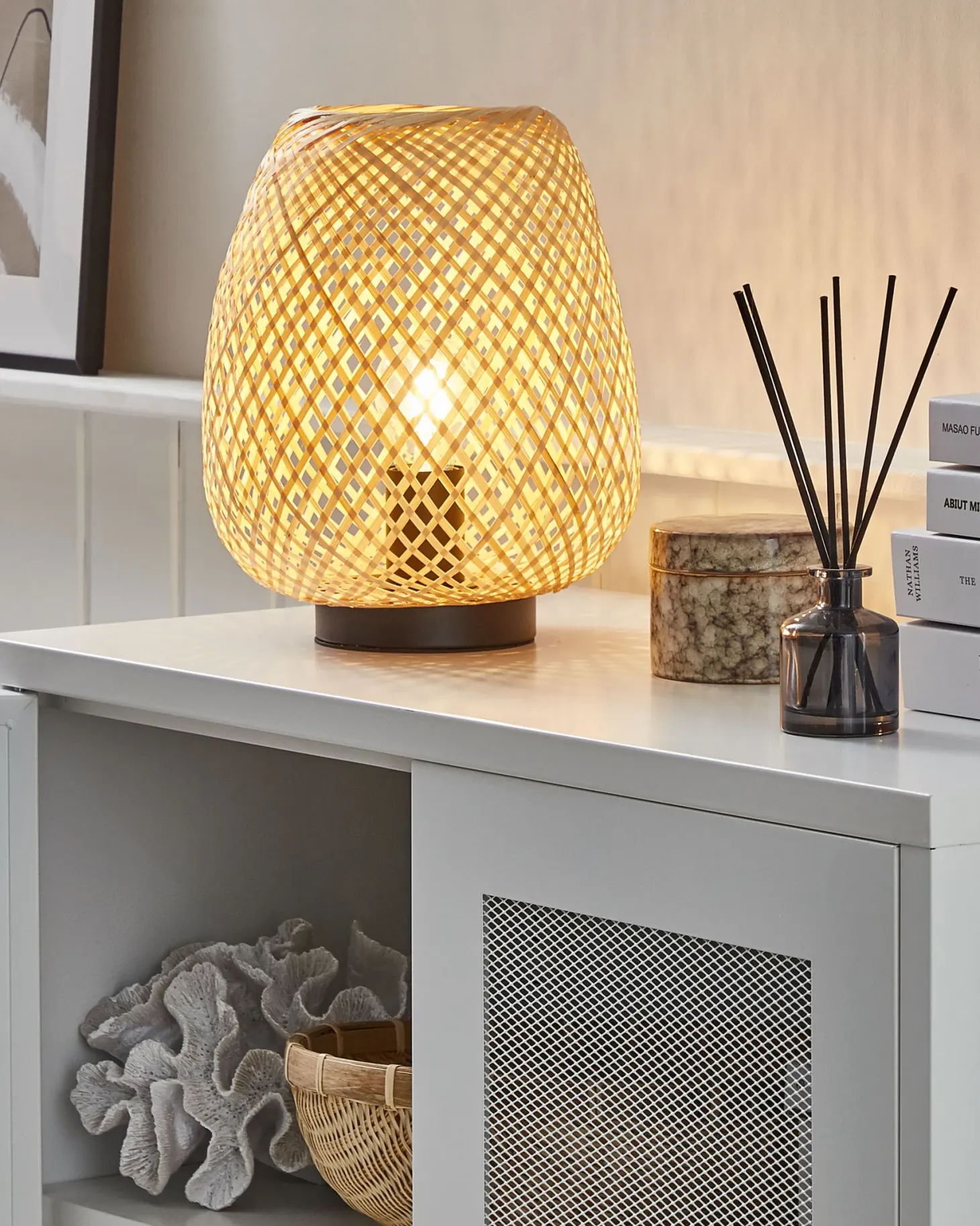 Lampa stołowa BOMU Bambus Jasnobrązowy