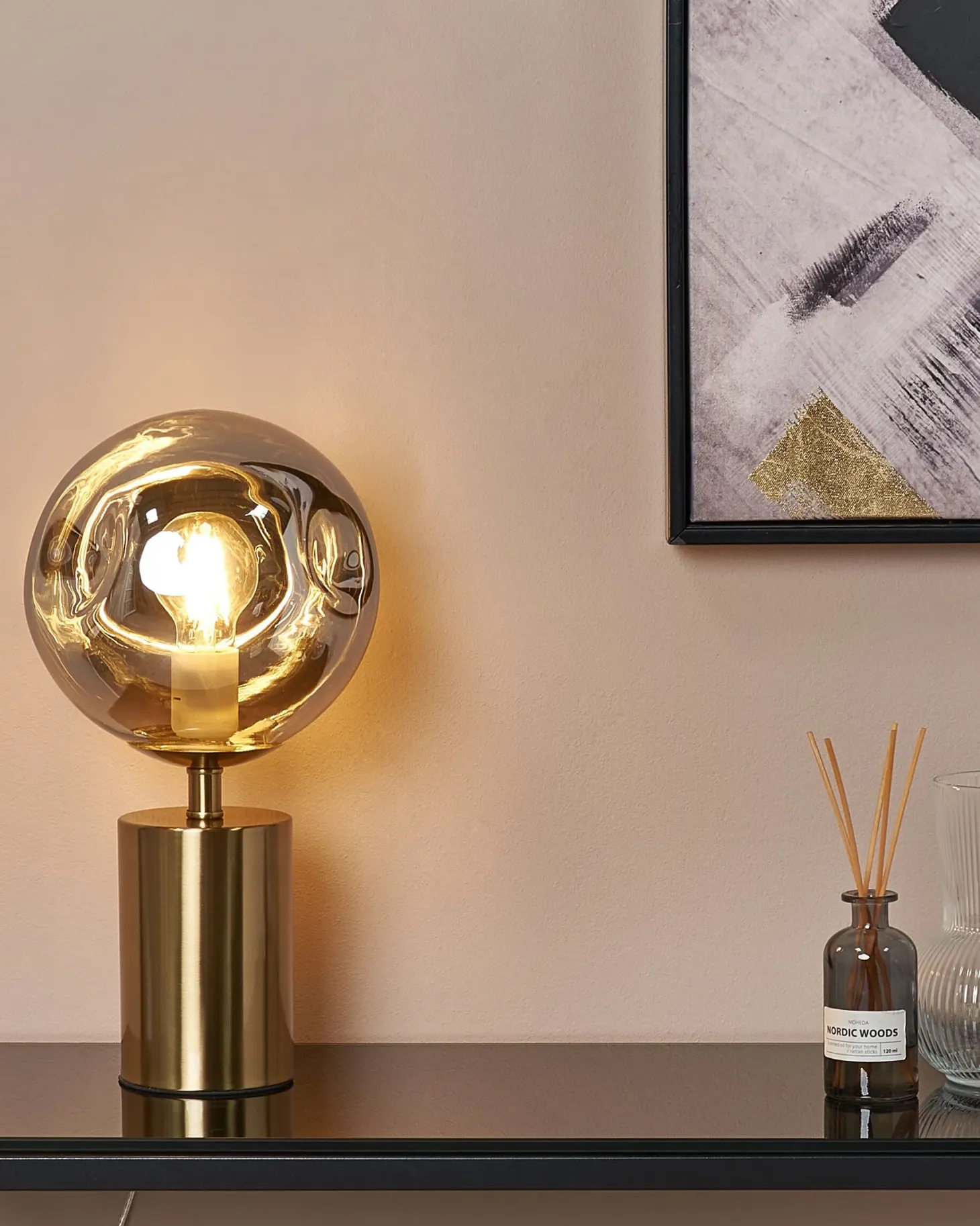 Lampa stołowa BOYD Metal Mosiężny