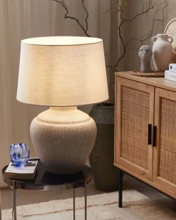 Lampa stołowa CAINE Ceramika Jasnobeżowy