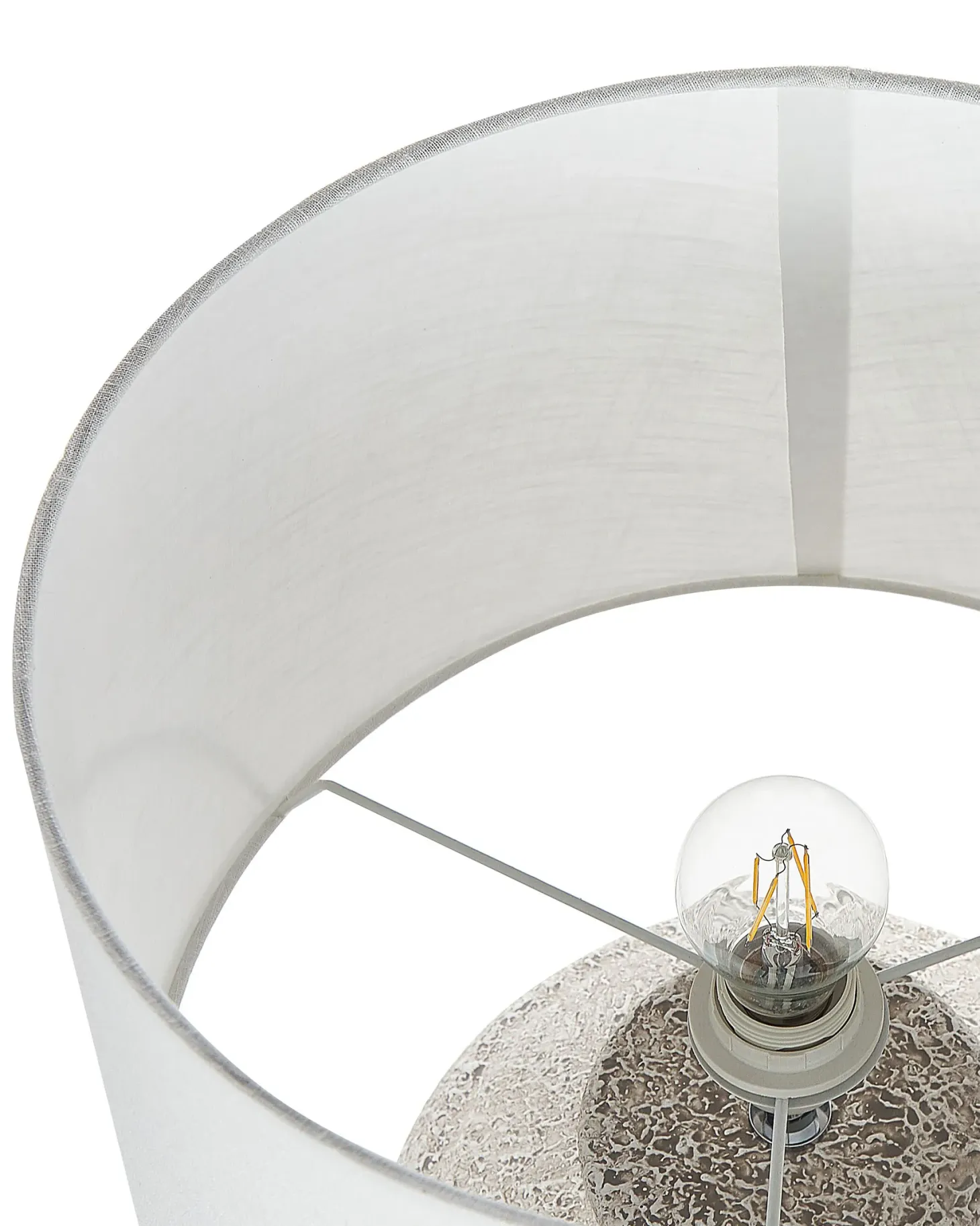 Lampa stołowa CAINE Ceramika Jasnobeżowy