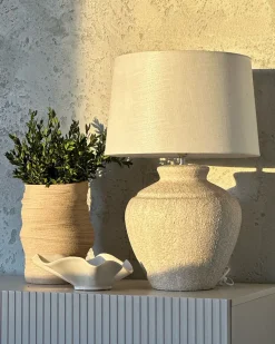 Lampa stołowa CAINE Ceramika Jasnobeżowy