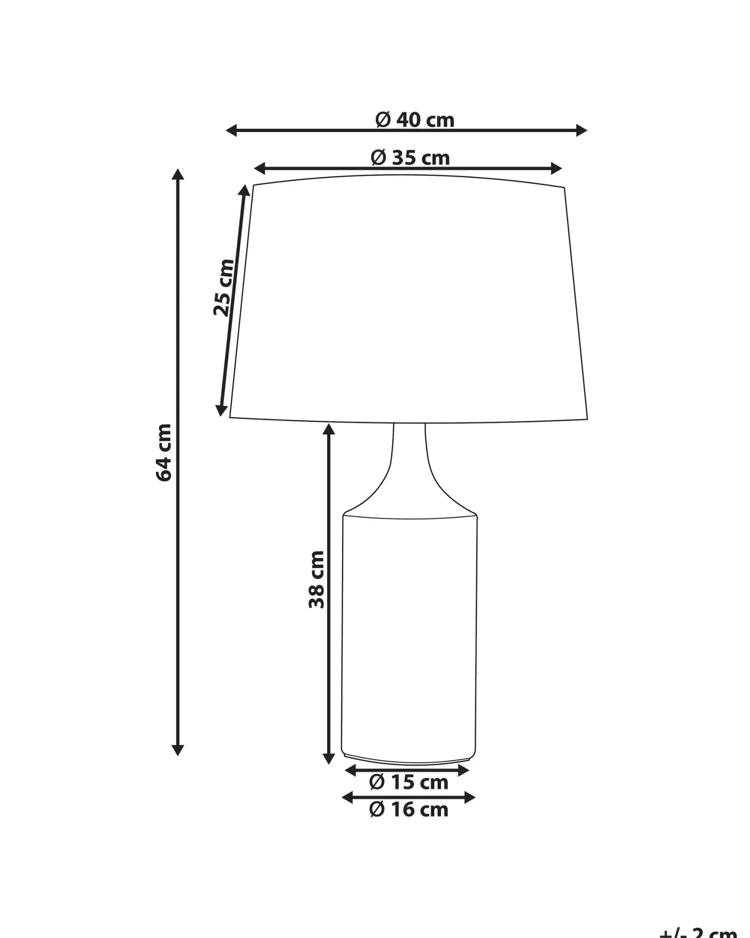 Lampa stołowa CALVAS Ceramika Kolorowy