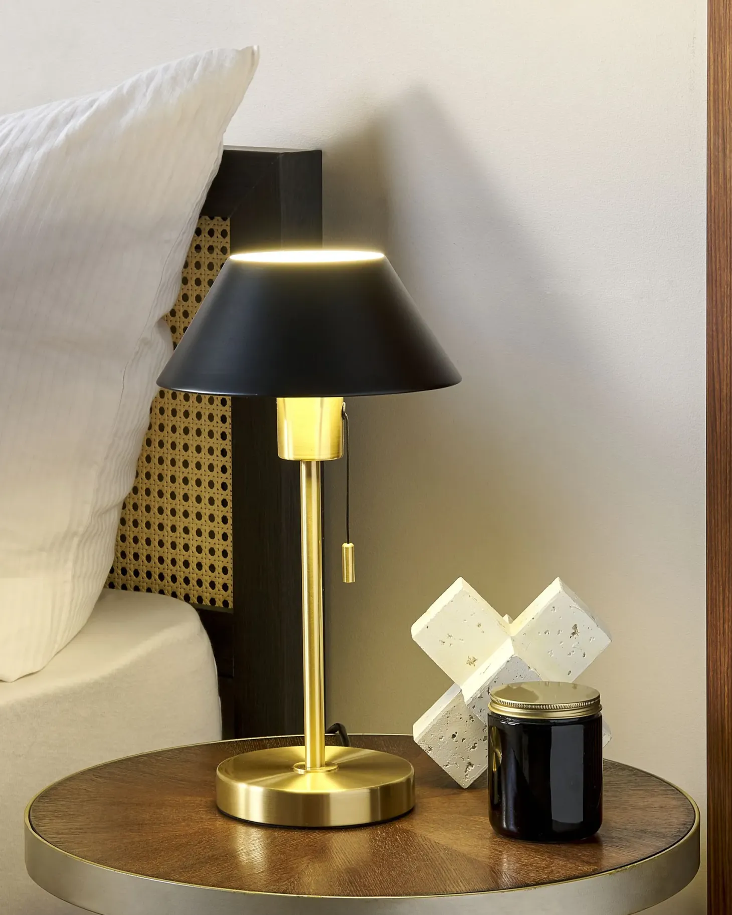 Lampa stołowa CAPARO Metal Czarny/ złoty