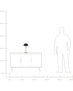 Lampa stołowa CAPARO Metal Czarny/ złoty