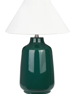 Lampa stołowa CARETA Ceramika Ciemnozielony