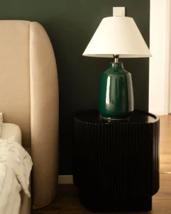 Lampa stołowa CARETA Ceramika Ciemnozielony