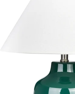 Lampa stołowa CARETA Ceramika Ciemnozielony