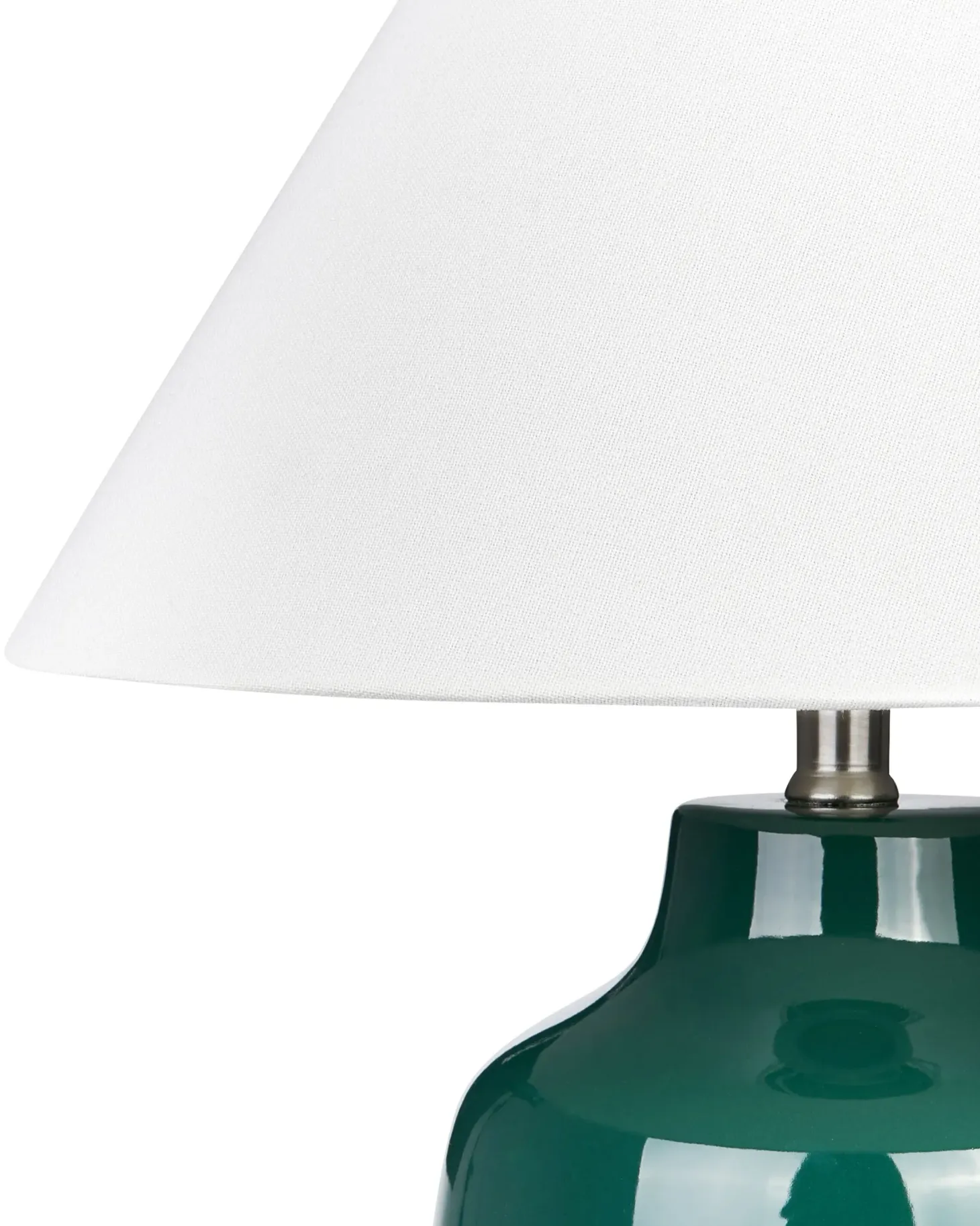 Lampa stołowa CARETA Ceramika Ciemnozielony
