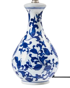 Lampa stołowa CARMEN Porcelana Biały/ niebieski