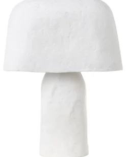 Lampa stołowa CARRASCO Papier-mâché Biały