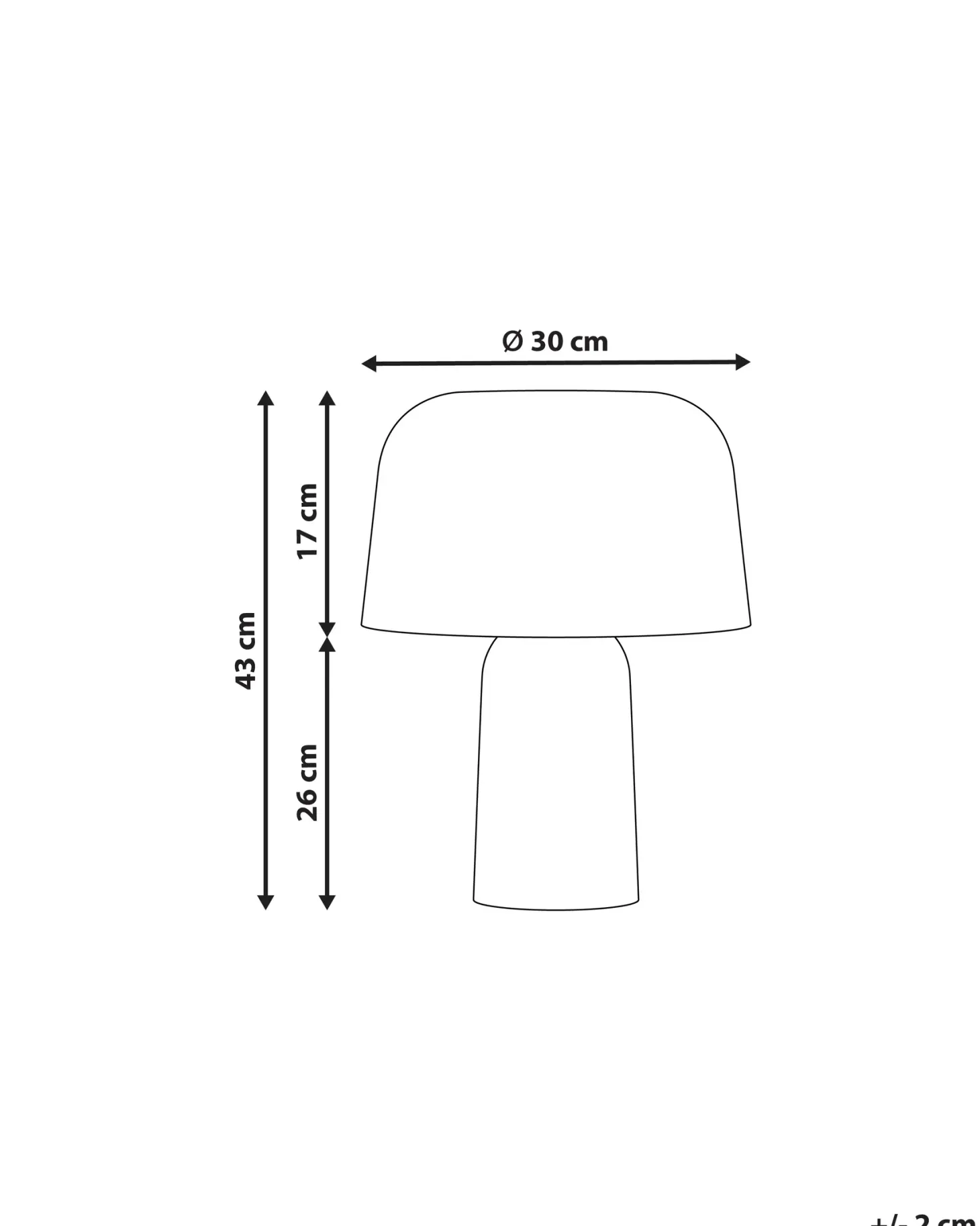 Lampa stołowa CARRASCO Papier-mâché Biały
