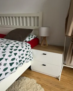 Lampa stołowa CARRION Brązowy/ biały