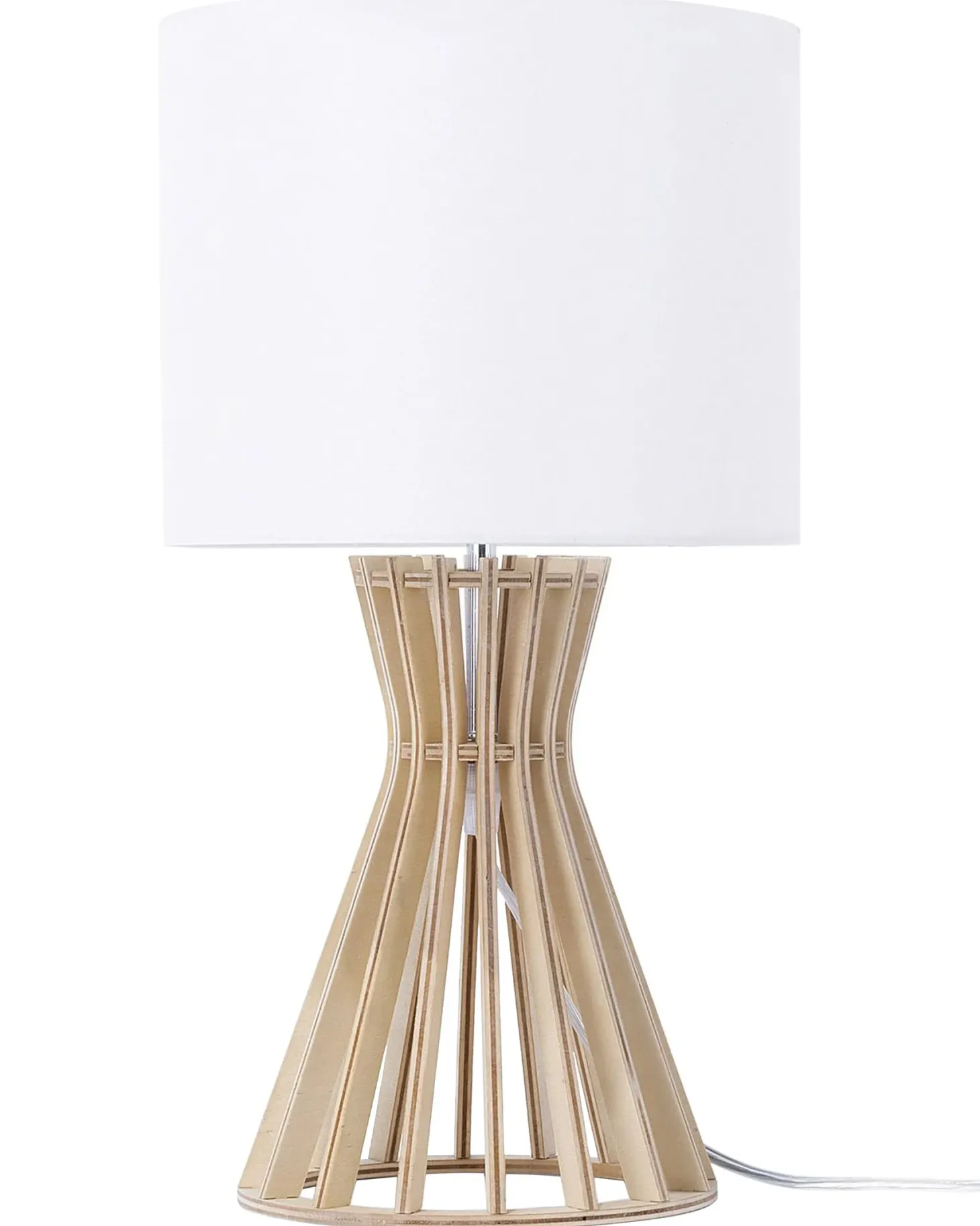 Lampa stołowa CARRION Brązowy/ biały