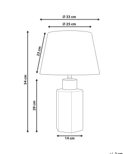 Lampa stołowa CAVADO Porcelana Biały
