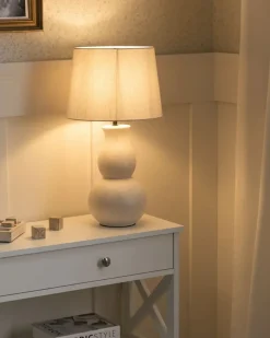 Lampa stołowa CHARGES Ceramika Jasnobeżowy