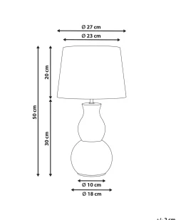 Lampa stołowa CHARGES Ceramika Jasnobeżowy