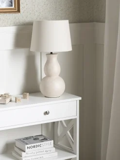 Lampa stołowa CHARGES Ceramika Jasnobeżowy
