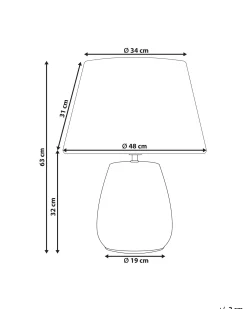 Lampa stołowa CIDRA Ceramika Kolorowy