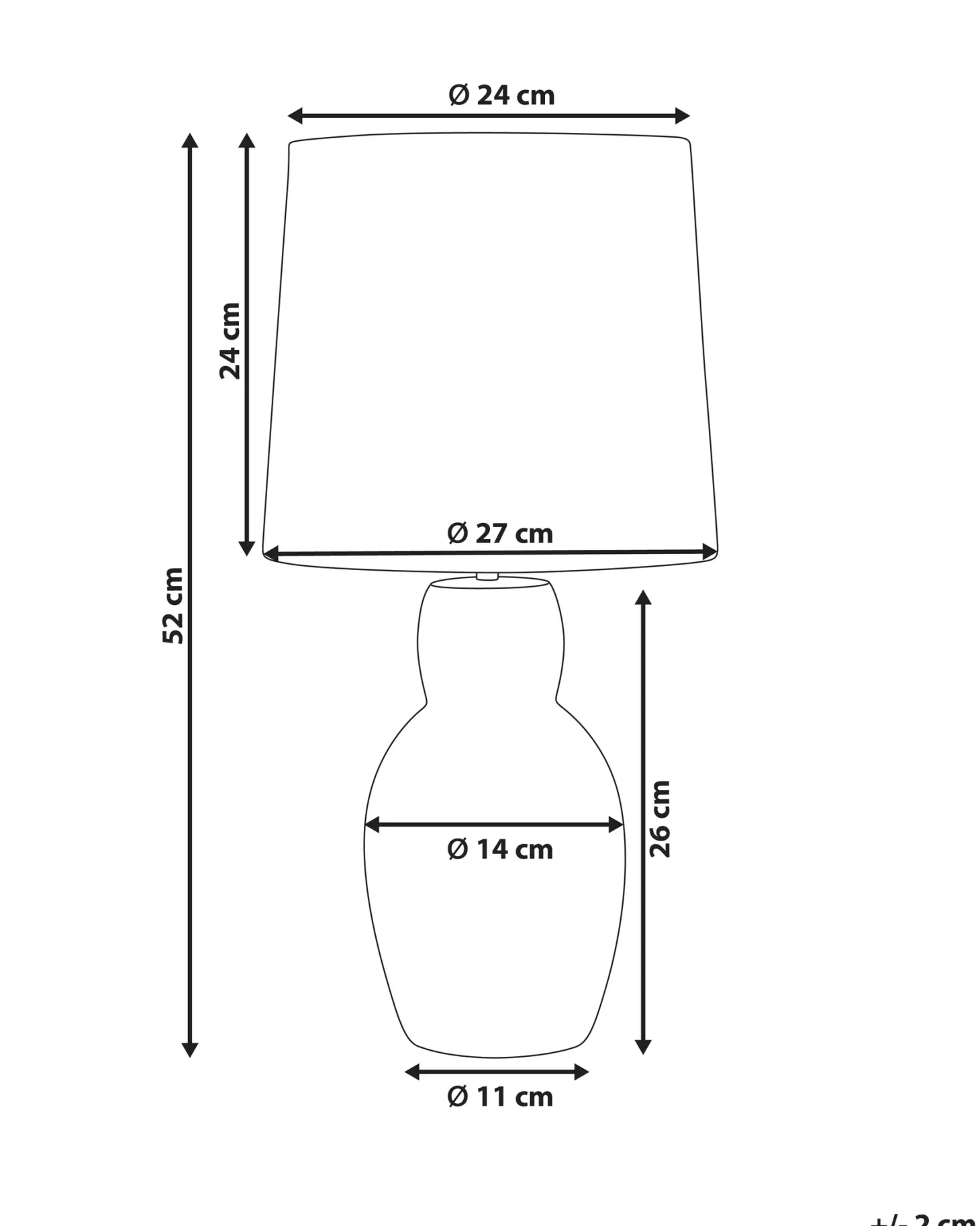 Lampa stołowa DEDURU Ceramika Beżowy