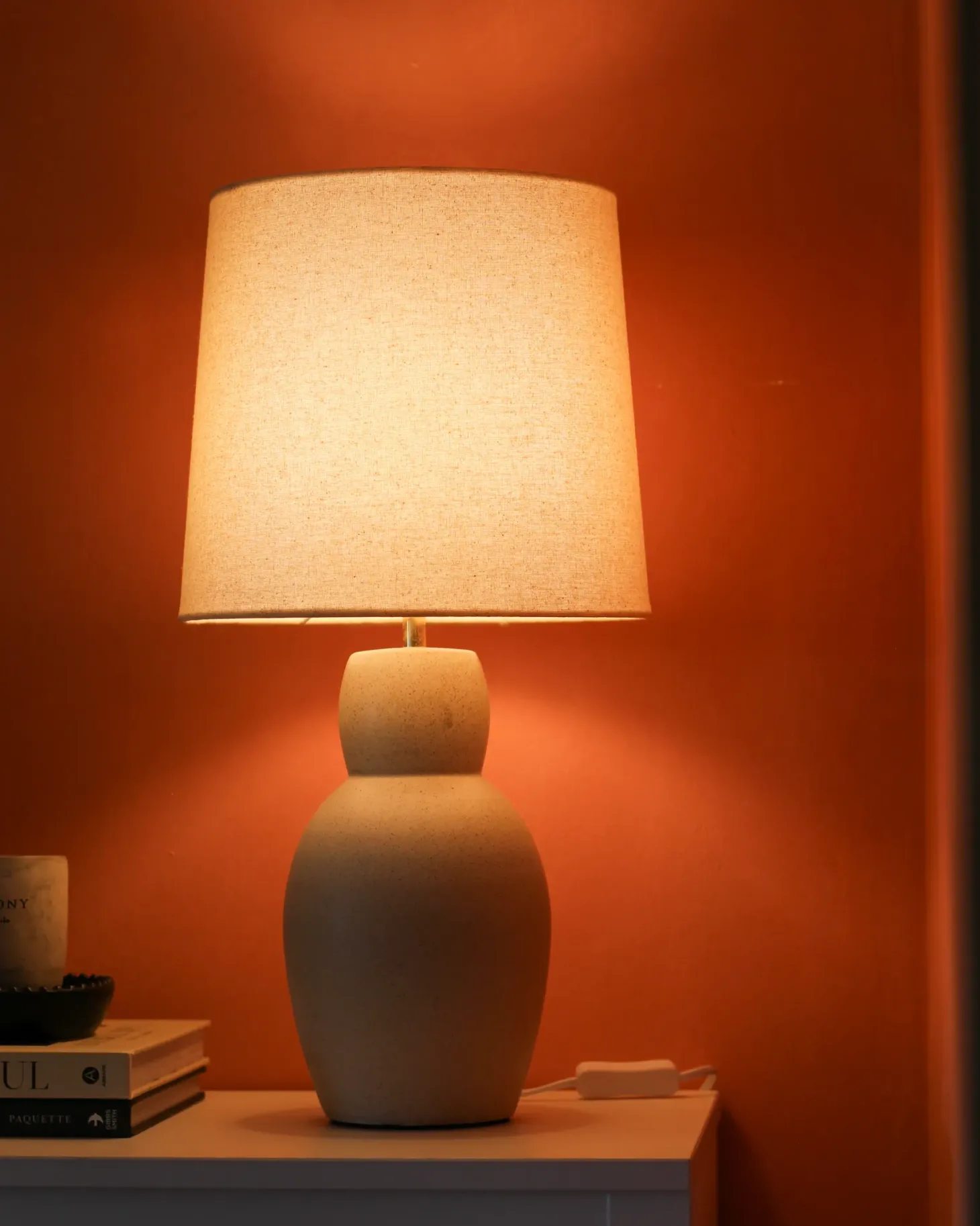 Lampa stołowa DEDURU Ceramika Beżowy