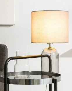Lampa stołowa DEVOLL Szkło Szary