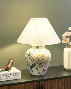 Lampa stołowa DIOGO Porcelana Biały