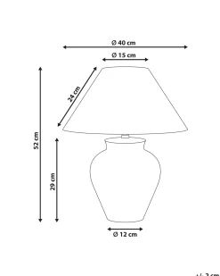 Lampa stołowa DIOGO Porcelana Biały
