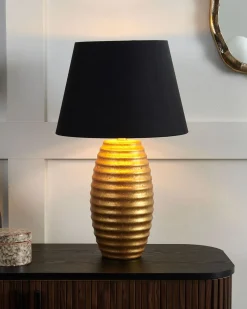 Lampa stołowa EBRO Porcelana Złoty