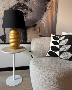 Lampa stołowa EBRO Porcelana Złoty