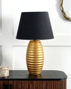 Lampa stołowa EBRO Porcelana Złoty