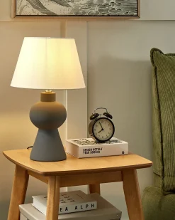 Lampa stołowa FABILOS Ceramika Szary