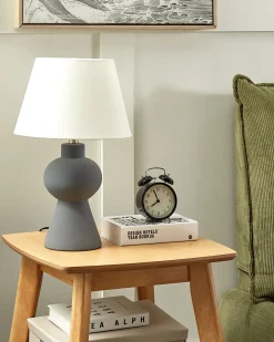 Lampa stołowa FABILOS Ceramika Szary