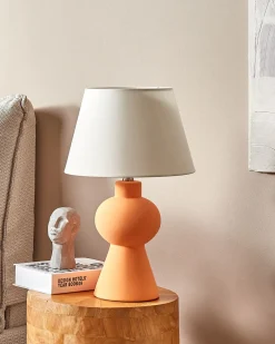 Lampa stołowa FABILOS Ceramika Pomarańczowy